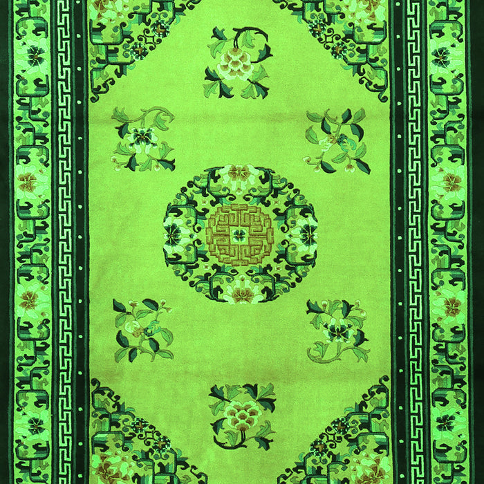 Oriental Green Asian Inspired Rug, tr1371grn