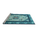 Sideview of Machine Washable Oriental Light Blue Asian Inspired Rug, wshtr1371lblu