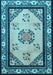 Oriental Light Blue Asian Inspired Rug, tr1371lblu