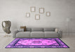 Machine Washable Oriental Purple Asian Inspired Area Rugs in a Living Room, wshtr1371pur