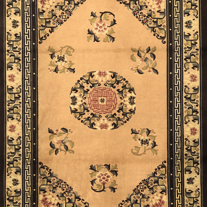 Oriental Brown Asian Inspired Rug, tr1371brn
