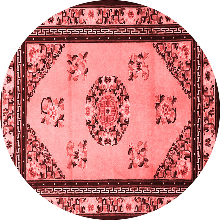 Machine Washable Oriental Red Asian Inspired Rug, wshtr1371red