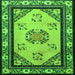 Serging Thickness of Oriental Green Asian Inspired Rug, tr1371grn