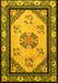 Oriental Yellow Asian Inspired Rug, tr1371yw