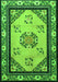 Serging Thickness of Machine Washable Oriental Green Asian Inspired Area Rugs, wshtr1371grn