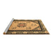 Sideview of Machine Washable Oriental Brown Asian Inspired Rug, wshtr1371brn