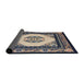 Sideview of Traditional Dark Slate Blue Oriental Rug, tr1372