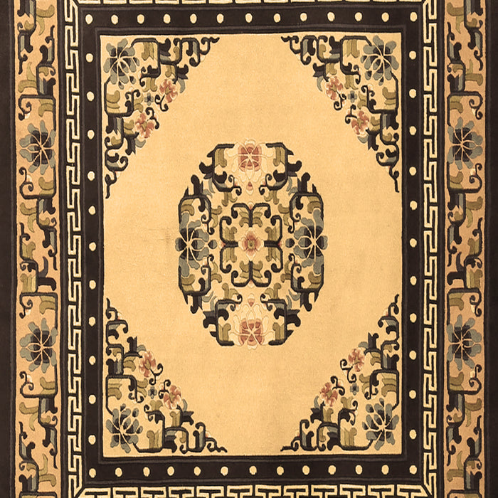 Machine Washable Oriental Brown Asian Inspired Rug, wshtr1372brn