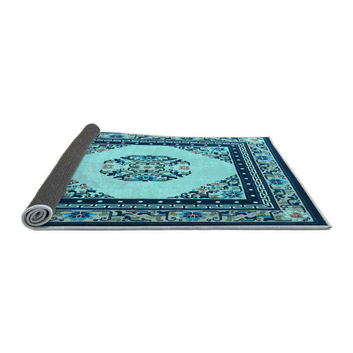 Sideview of Oriental Light Blue Asian Inspired Rug, tr1372lblu