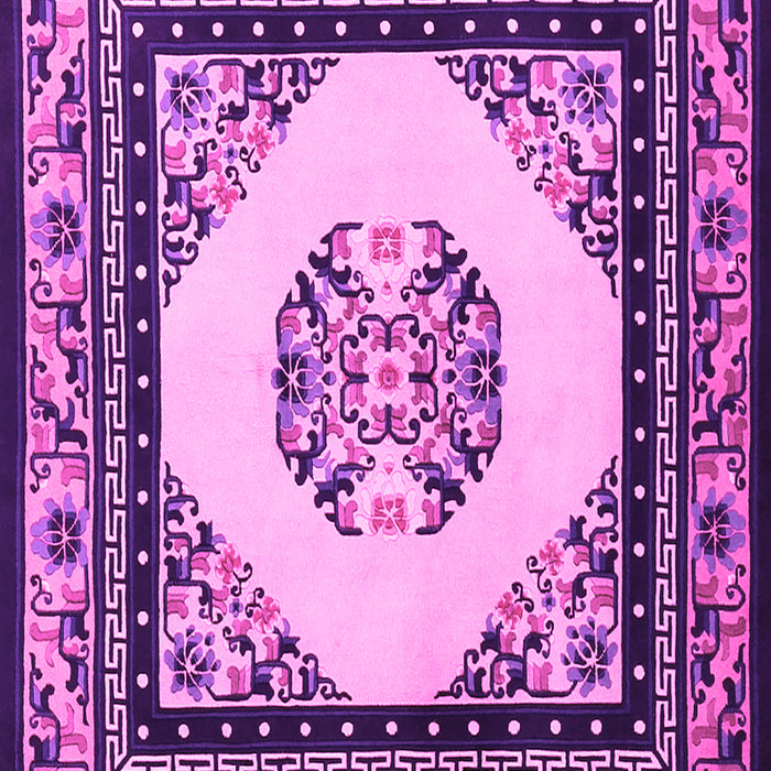 Machine Washable Oriental Pink Asian Inspired Rug, wshtr1372pnk
