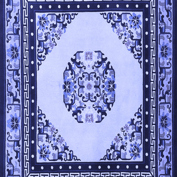 Machine Washable Oriental Blue Asian Inspired Rug, wshtr1372blu