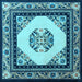 Square Oriental Light Blue Asian Inspired Rug, tr1372lblu