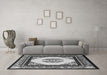 Machine Washable Oriental Gray Asian Inspired Rug in a Living Room,, wshtr1372gry