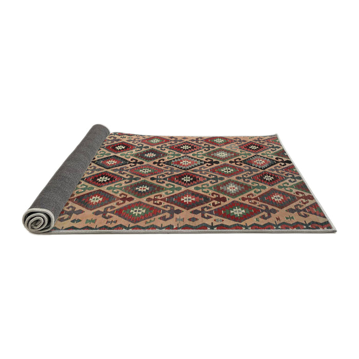 Sideview of Traditional Chestnut Brown Persian Rug, tr1373