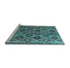 Sideview of Machine Washable Persian Light Blue Traditional Rug, wshtr1373lblu