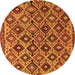 Machine Washable Persian Orange Traditional Area Rugs, wshtr1373org