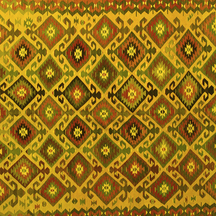 Square Persian Yellow Traditional Rug, tr1373yw