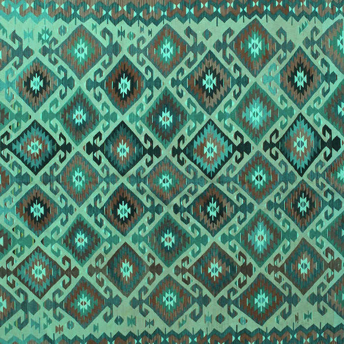 Square Persian Turquoise Traditional Rug, tr1373turq