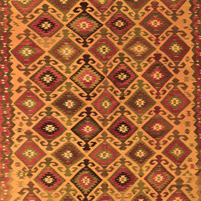 Serging Thickness of Persian Orange Traditional Rug, tr1373org