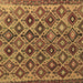 Square Persian Brown Traditional Rug, tr1373brn