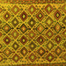 Square Machine Washable Persian Yellow Traditional Rug, wshtr1373yw