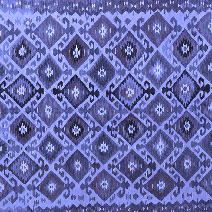 Square Machine Washable Persian Blue Traditional Rug, wshtr1373blu