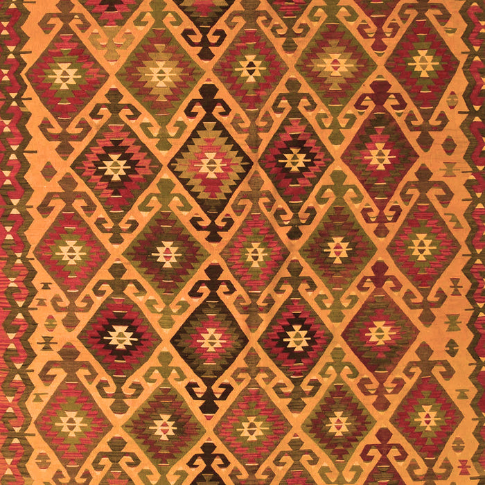 Serging Thickness of Machine Washable Persian Orange Traditional Area Rugs, wshtr1373org