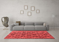 Machine Washable Persian Red Traditional Rug, wshtr1373red