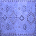 Square Persian Blue Traditional Rug, tr1374blu