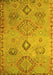 Machine Washable Persian Yellow Traditional Rug, wshtr1374yw