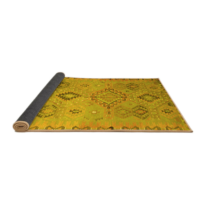 Sideview of Persian Yellow Traditional Rug, tr1374yw