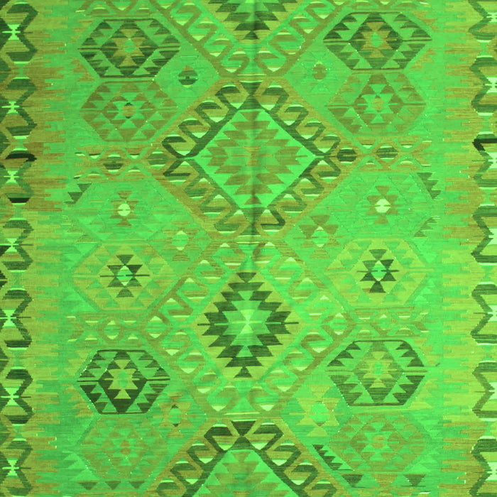 Serging Thickness of Machine Washable Persian Green Traditional Area Rugs, wshtr1374grn
