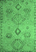 Machine Washable Persian Emerald Green Traditional Area Rugs, wshtr1374emgrn