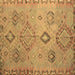 Square Machine Washable Persian Brown Traditional Rug, wshtr1374brn