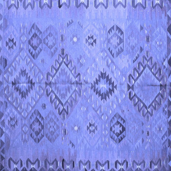 Square Machine Washable Persian Blue Traditional Rug, wshtr1374blu