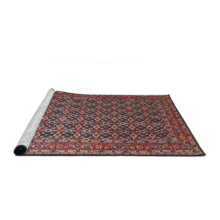 Sideview of Machine Washable Traditional Camel Brown Rug, wshtr1375