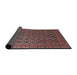Sideview of Traditional Camel Brown Persian Rug, tr1375