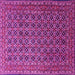 Square Machine Washable Persian Pink Traditional Rug, wshtr1375pnk