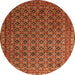 Machine Washable Persian Orange Traditional Area Rugs, wshtr1375org