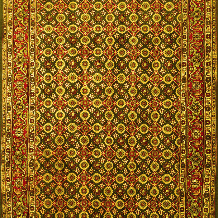 Machine Washable Persian Yellow Traditional Rug, wshtr1375yw
