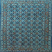 Square Persian Light Blue Traditional Rug, tr1375lblu