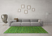 Machine Washable Persian Green Traditional Area Rugs in a Living Room,, wshtr1375grn