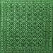 Square Persian Emerald Green Traditional Rug, tr1375emgrn
