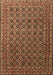 Machine Washable Persian Brown Traditional Rug, wshtr1375brn