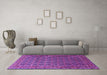 Machine Washable Persian Purple Traditional Area Rugs in a Living Room, wshtr1375pur