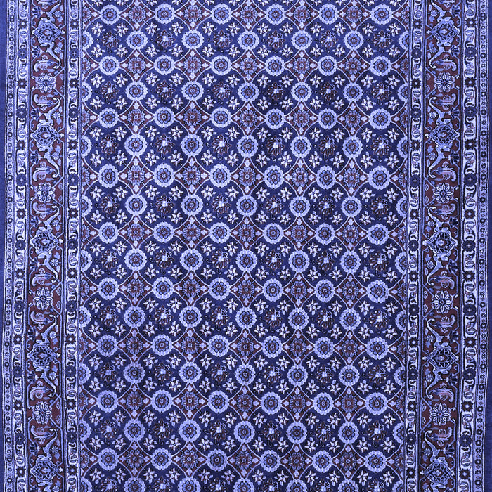 Machine Washable Persian Blue Traditional Rug, wshtr1375blu