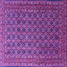 Square Persian Purple Traditional Rug, tr1375pur