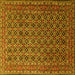 Square Persian Yellow Traditional Rug, tr1375yw