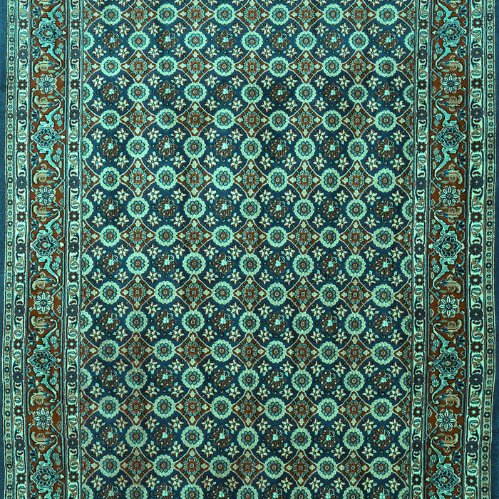 Machine Washable Persian Turquoise Traditional Area Rugs, wshtr1375turq