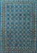 Machine Washable Persian Light Blue Traditional Rug, wshtr1375lblu